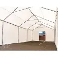 TOOLPORT 4x6 m lagertelt, PVC-presenning, hvit med bunnramme