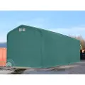 TOOLPORT 4x16 m telthall, PVC-presenning, mørkegrønn, med statikk (betongunderlag)