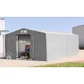 TOOLPORT 8x12 m telthall, PRIMEtex-PVC-presenning, grå, uten statikk