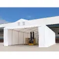 TOOLPORT 8x24 m lagertelt, PVC-presenning, hvit, med bunnramme, uten statikk