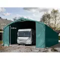 TOOLPORT 6x12 m garasjetelt, PRIMEtex-PVC-presenning, mørkegrønn, med statikk (betongunderlag)