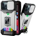 Mtp Products Multifunksjonell 4-i-1 iPhone 13 Pro Max Hybrid-deksel - Sølv