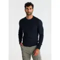 Six Valves for man. 570131227 Basic Navy Jaquard Pullover (XXL), Casual, Cotton, Long sleeve