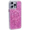 Mtp Products iPhone 16 Pro MagSafe-Epoxy-deksel med glitter paljetter - Varm Rosa