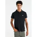 LOIS Jeans for man. 132553878 Basic short sleeve polo shirt with black logo (L), Casual, Cotton