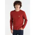 LOIS Jeans for man. 176663948 Red cable knit jumper (L), Casual, Cotton, Long sleeve