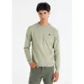 LOIS Jeans for man. 171483125 Basic green knitted jumper (M), Casual, Cotton, Long sleeve