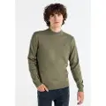 LOIS Jeans for man. 176693125 Basic embroidered jumper mock neck green (L), Casual, Cotton, Long sleeve