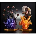 Megahouse Naruto Pvc Priceus G.e.mseries Uzumaki Wind God & Sasuke Uchiha Thunder God 28 Cm Figur