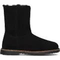 Birkenstock for woman. 1030242 Uppsala Zip Shearling Leather Ankle Boots black (37), Flat, Casual