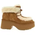 Ugg for woman. 1171532 Honour brown leather ankle boots (36), 3 to 5 cm, Laces, Casual