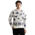Scotch & Soda Jacquard Extra Dropped Shoulder Genser