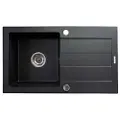 Pyramis Enkel Kum Granittvask Med Avrenning Sparta 76x44 1b 1d 70000101 Svart
