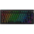HyperX Alloy Rise - Tastatur - 1000 Hz polling rate, 100% anti-ghosting, 80 millioner tasteklikk - 75% - bakgrunnsbelyst - trådløs - 2.4 GHz, Bluetooth, USB-C - tastsvitsj: HyperX Linear - svart
