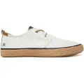 Pepe Jeans for man. PMS10332 Port Tourists white leather trainers (43), Flat, Suede, Laces, Casual