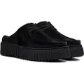 Clarks Shoes for woman. 26183008 Torhill Mule Leather Clogs black (41.5), Flat, 1 to 3 cm, None, Casual