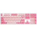 Ducky One 3 Gossamer Pink, Full størrelse (100 og), Koblet med ledninger (ikke trådløs), USB, Mekanisk nøkkelbryter, Rosa, Hvit
