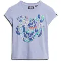 Superdry Floral Scripted Kortarmet T-skjorte