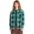 Timberland for woman. TB0A6HXQG821 Flannel shirt with green pocket (M), Casual, Cotton, Long sleeve