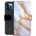 Mtp Products iPhone 12 Pro Premium Lommebok-deksel - Elegant Marmor