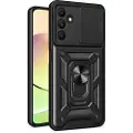 Mtp Products Samsung Galaxy A15 Hybrid-deksel med Roterende Ring med Kameraskjold - Svart