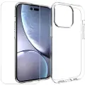 Saii 2-i-1 iPhone 14 Pro TPU-deksel & Beskyttelsesglass