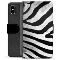 Mtp Products iPhone X / iPhone XS Premium Lommebok-deksel - Sebra