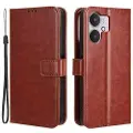 Mtp Products Xiaomi Redmi 13C 5G/Poco M6 Lommebok-deksel med Magnetisk Lukning - Brun