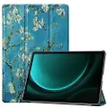 Mtp Products Samsung Galaxy Tab S9 FE+ Tri-Fold Series Smart Folio-etui - Hvit Blomster
