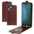 Mtp Products iPhone 14 Plus Vertikalt Flip-Deksel med Kortlomme - Brun