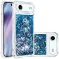 Mtp Products iPhone Air Glitter Quicksand TPU-deksel - Blå hjerter