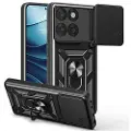 Mtp Products Motorola Edge 60 Fusion Hybrid-deksel med Roterende Ring med Kameraskjold - Svart
