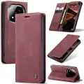 CASEME Xiaomi Redmi Note 14 Pro 5G/14 Pro+ 5G/Poco X7 013 Series Lommebok-deksel - Vinrød