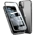 Mtp Products iPhone 11 Pro Magnetic Deksel med Herdet Glass - Svart