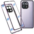 Mtp Products Xiaomi Mi 11 Pro Magnetisk Deksel med Herdet Glass - Lys Lilla