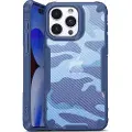 Mtp Products iPhone 15 Pro Anti-Shock Hybrid-deksel - Kamuflasje - Blå
