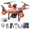 Mtp Products Drone med Dobbelt HD Kamera & Fjernkontroll AE11 - Oransj
