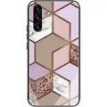 Mtp Products Samsung Galaxy A04s/A13 5G Marble Pattern Hybrid-deksel - Brun / Rosa