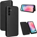Mtp Products Samsung Galaxy A24 4G Flip-deksel - Karbonfiber - Svart