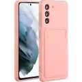 Mtp Products Samsung Galaxy S21 5G TPU-deksel med Kortholder - Rosa
