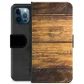 Mtp Products iPhone 12 Pro Premium Lommebok-deksel - Tre