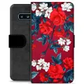 Mtp Products Samsung Galaxy S10 Premium Lommebok-deksel - Vintage Blomster