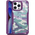 Mtp Products iPhone 15 Pro Max Anti-Shock Hybrid-deksel - Kamuflasje - Lilla
