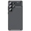 Mtp Products Samsung Galaxy S25 Ultra Beetle Karbonfiber TPU-Deksel - Svart