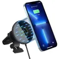Mtp Products B553 For iPhone 12/13/14/15/16-serien 20W magnetisk adsorberende trådløs lader til luftventilmontert ladestativ i bilen