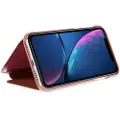 Mtp Products Luxury Series Mirror View iPhone XR Flip-deksel - Roségull