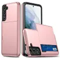 Mtp Products Samsung Galaxy S22 5G Hybrid-deksel med Skyvekortspor - Roségull