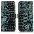 Mtp Products Motorola Edge 50 Neo Crocodile Series Lommebok-deksel i Lær med RFID - Grønn