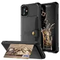 Mtp Products iPhone 12/12 Pro TPU-deksel med Kortluke - Svart