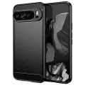 Mtp Products Google Pixel 9 Pro XL Børstet TPU Deksel - Karbonfiber - Svart